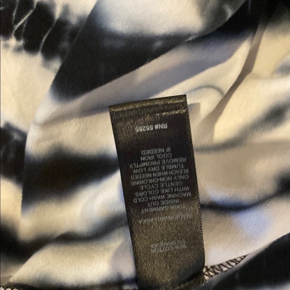 EXPRESS White and Blue Tie-Dye Strapless Skater Sundress Size Small Beach - Picture 7 of 11